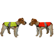 Reflexní vesta pro psy s reflexní páskou - oranžová - M