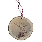 Dřevěná vánoční ozdoba – jelen barevný