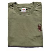 Myslivecké tričko TRICO/153 s barevnou výšivkou srnce - krátký rukáv